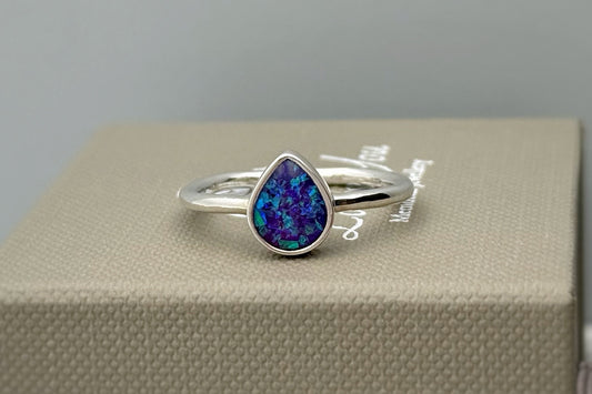 925 Silver Simple Teardrop Ring