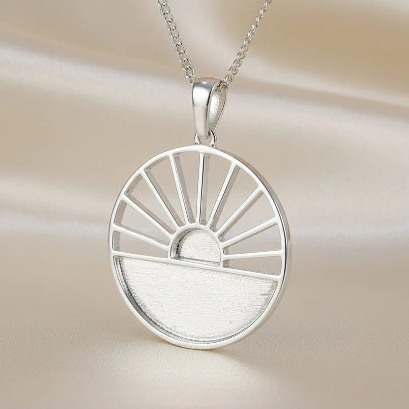925 Silver Ocean Sunset Pendant