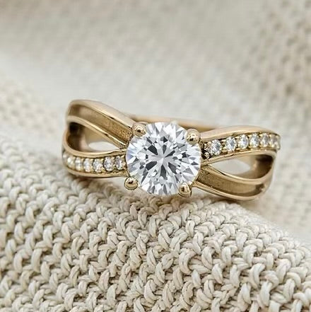 925 Silver Solitaire Infinity Crystal Ring