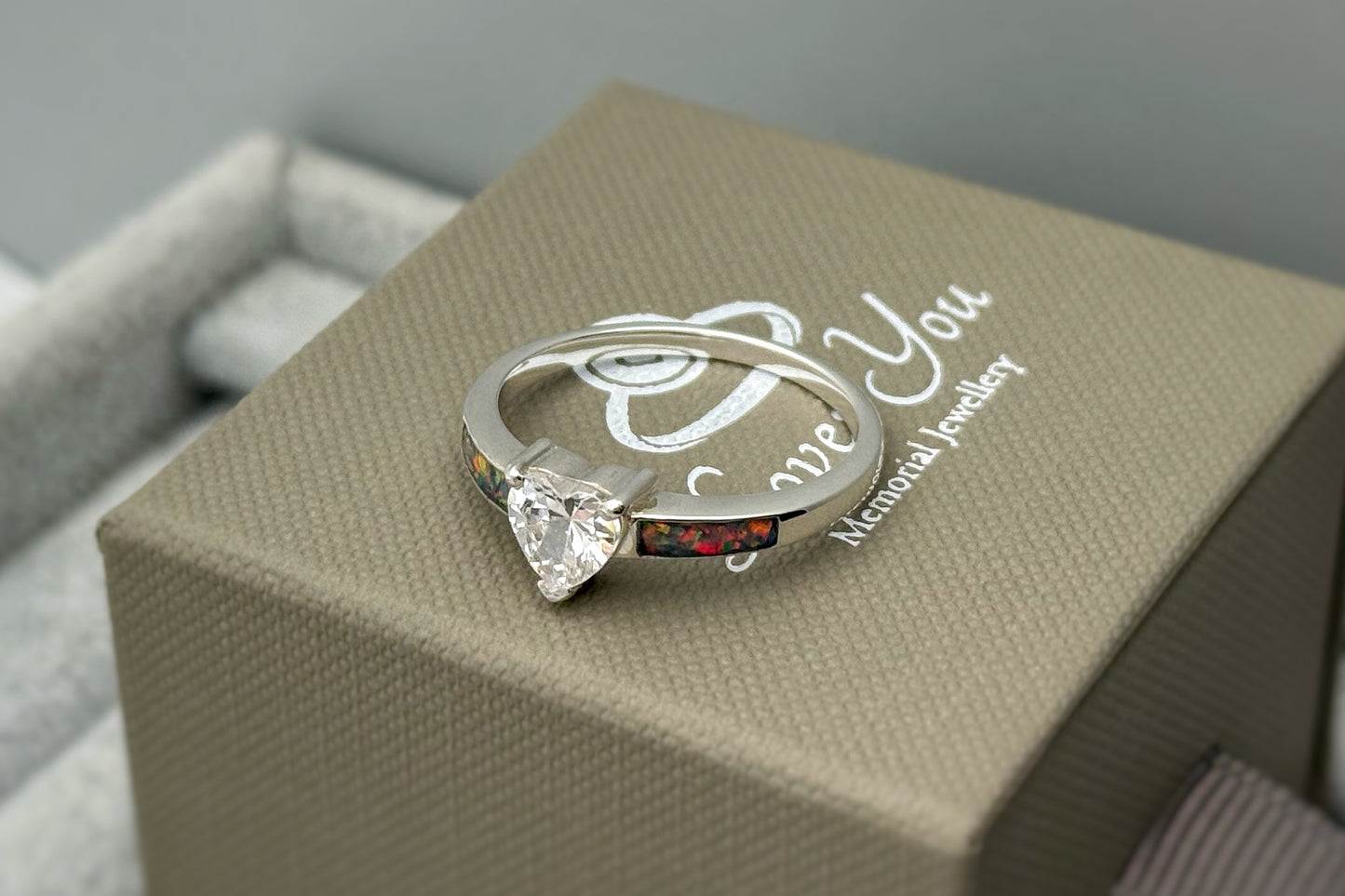 925 Silver Heart Solitaire Ring