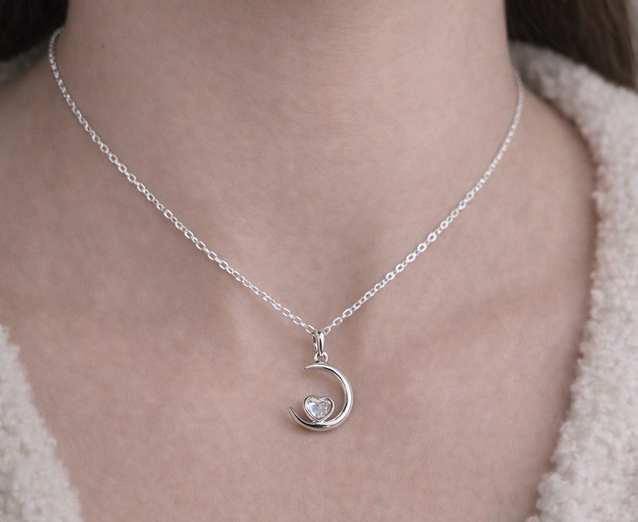925 Silver Crescent Moon Pendant