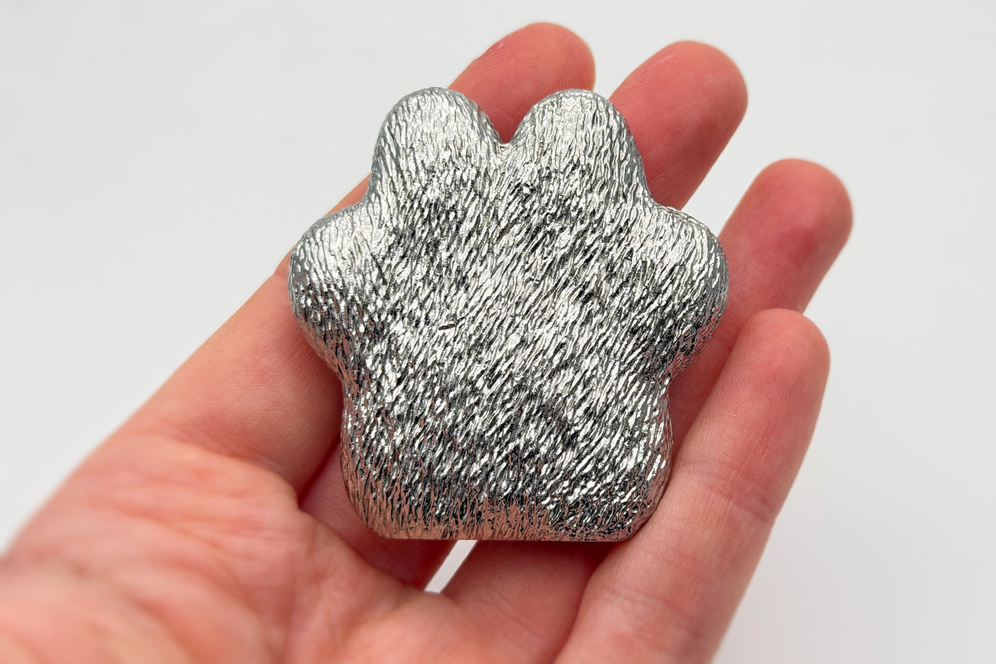 Paw Shape Stainless Steel Memorial Ornament with Stand