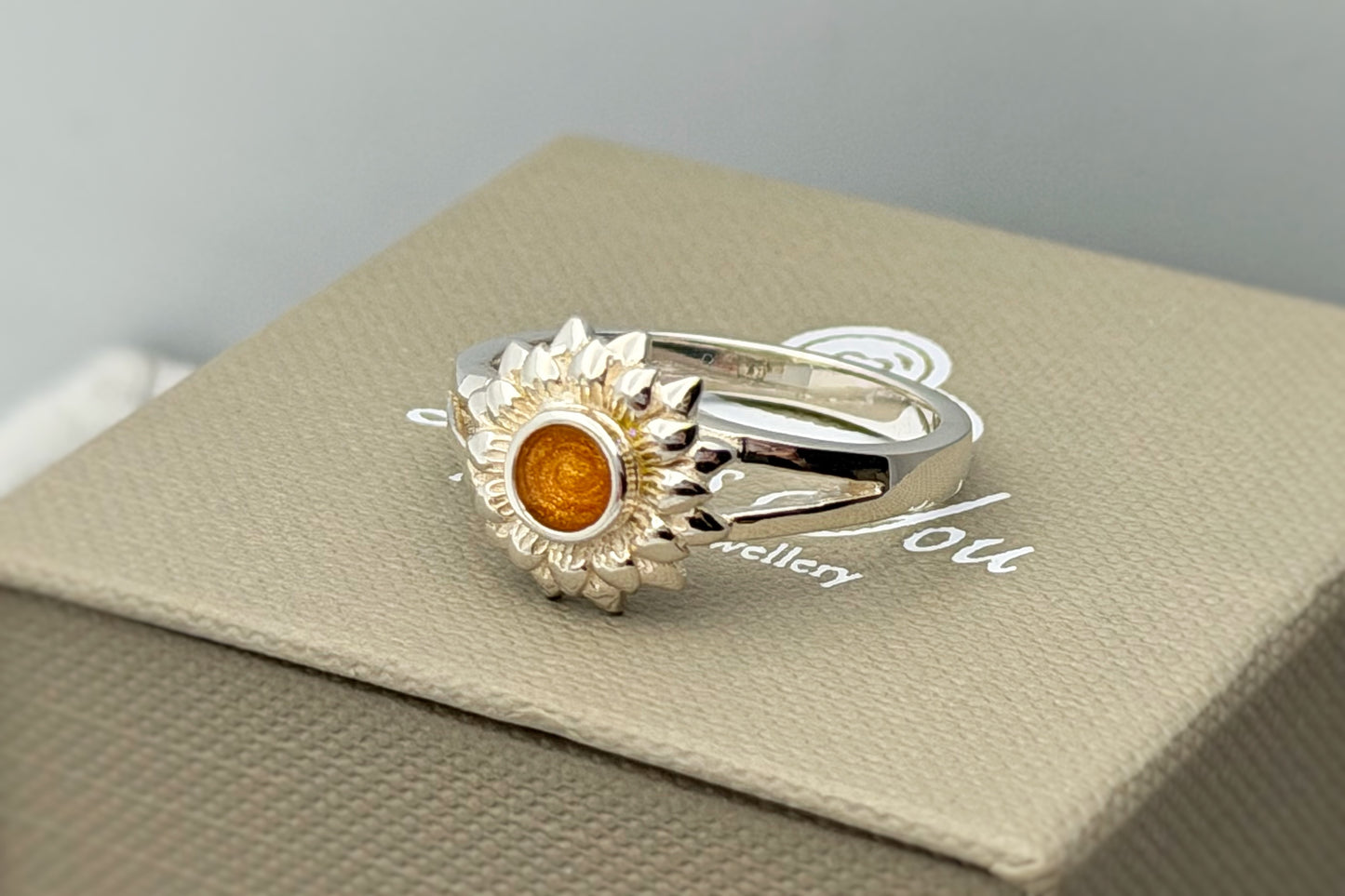 925 Silver Sunflower Ring
