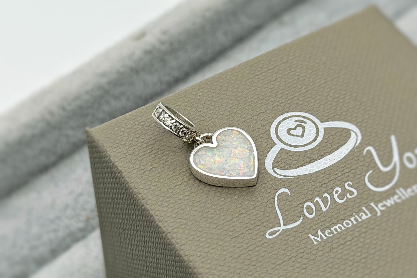 925 Silver Dangle Heart Charm