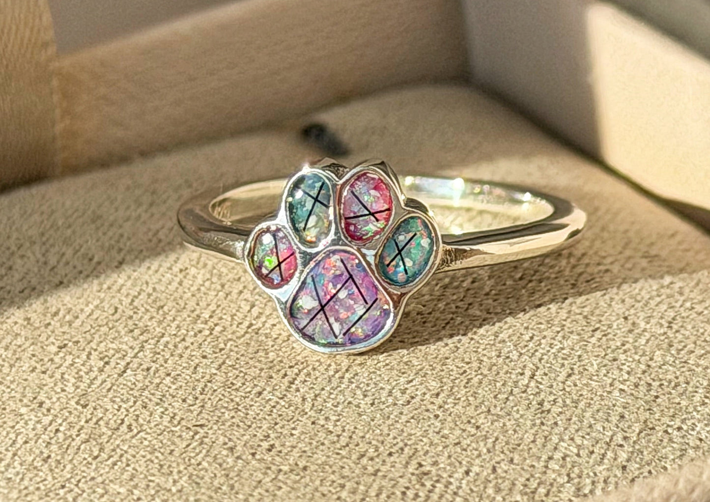 925 Silver Paw-Print Ring