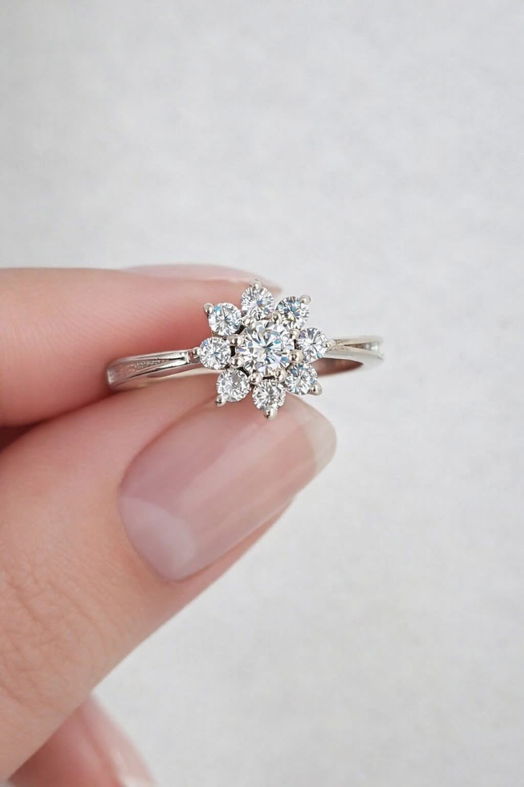 925 Silver Celestial Cluster Crystal Ring