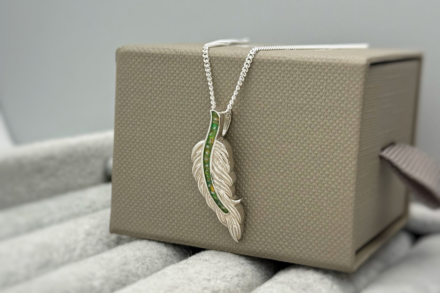 925 Silver Feather Pendant
