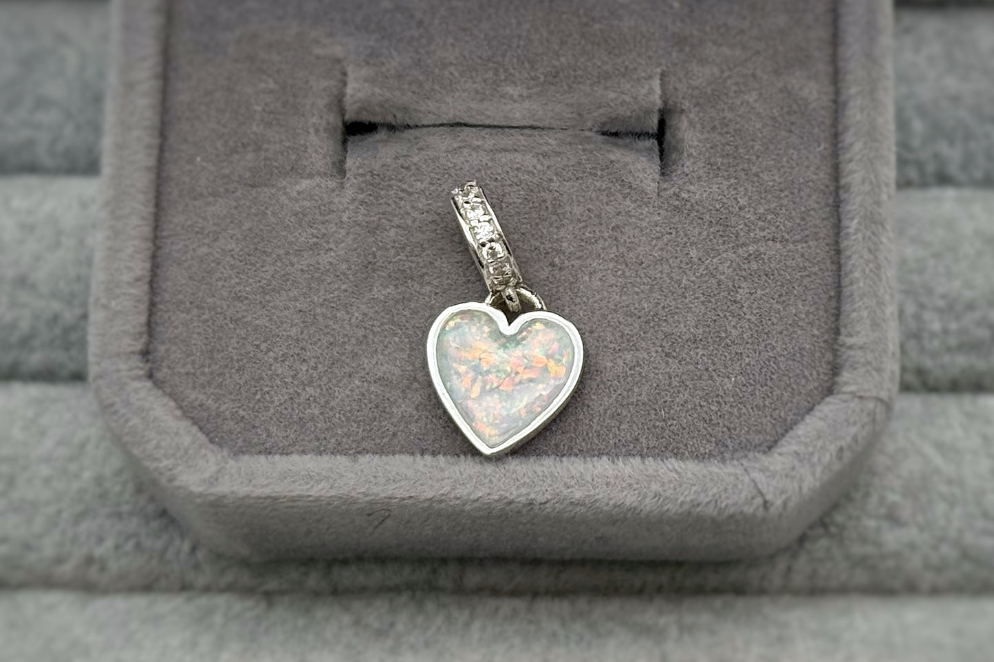 925 Silver Dangle Heart Charm