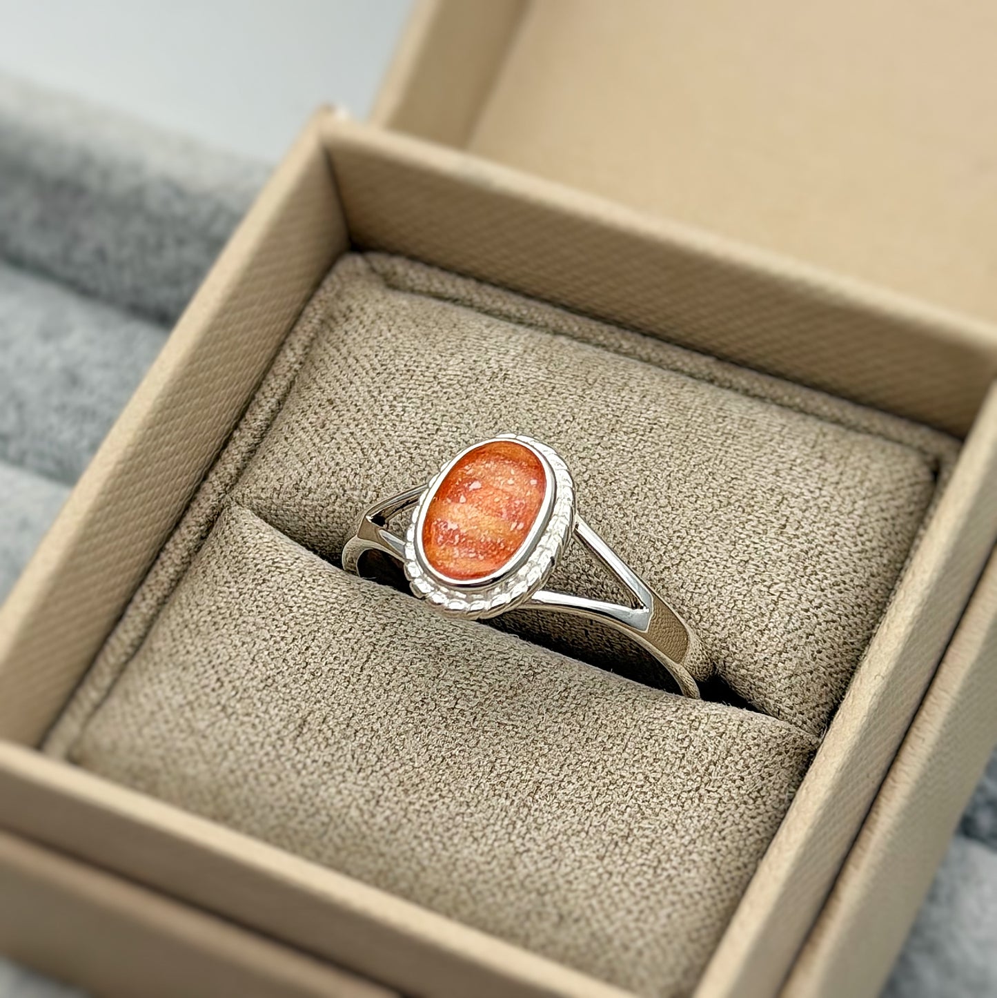 925 Silver Rope Edged Oval Ring
