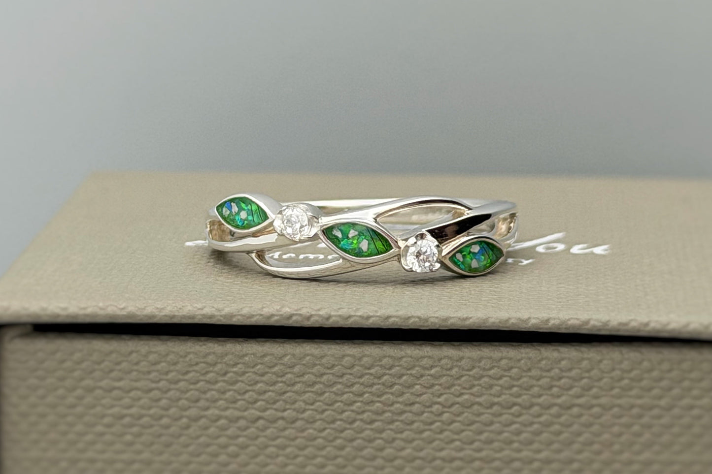 925 Silver Three Stone Eternity Ring