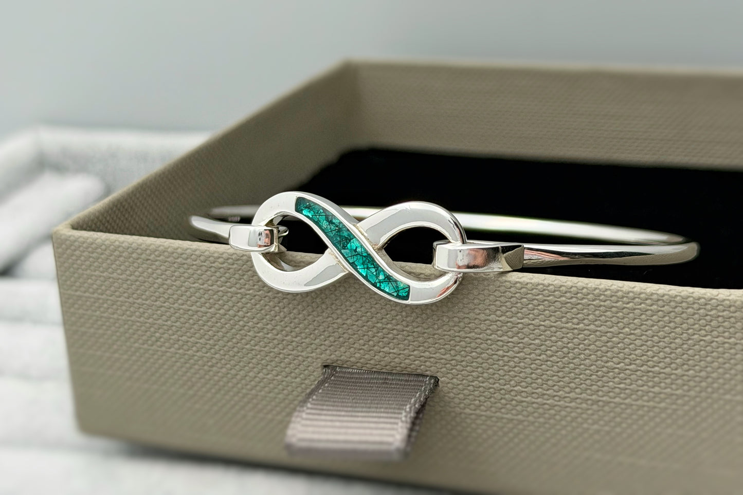 925 Silver Infinity Bangle