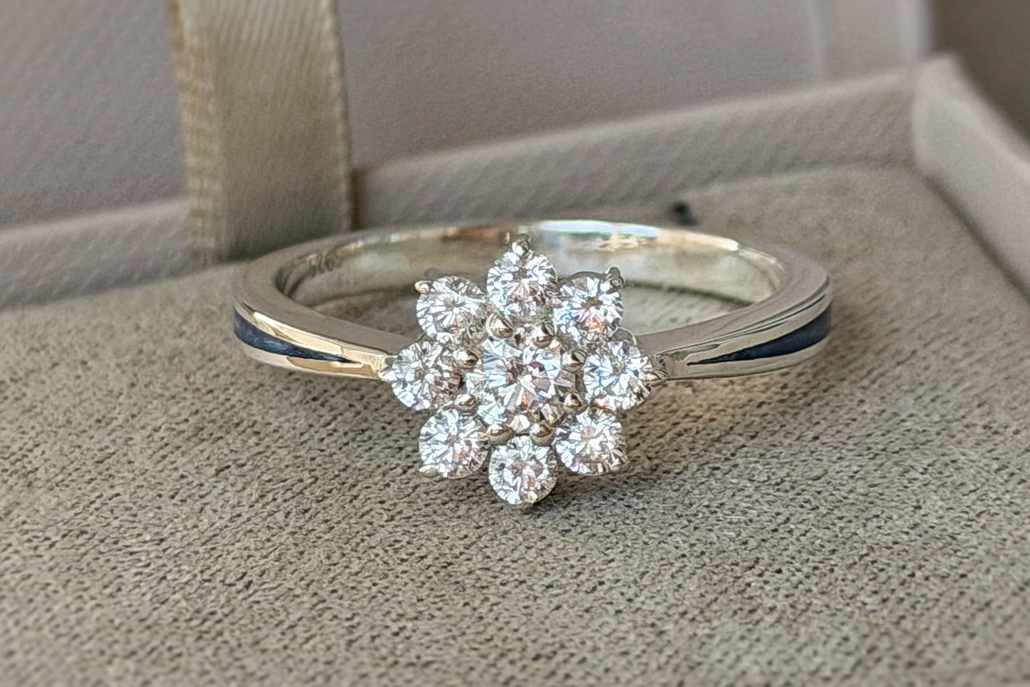925 Silver Celestial Cluster Crystal Ring