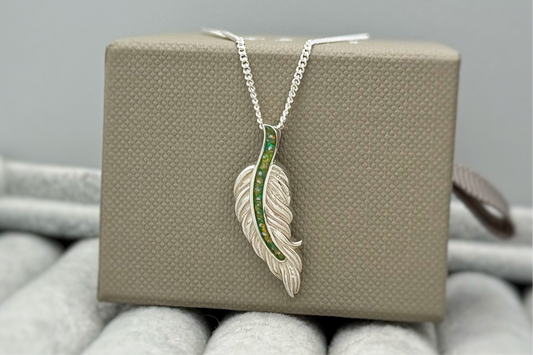 925 Silver Feather Pendant