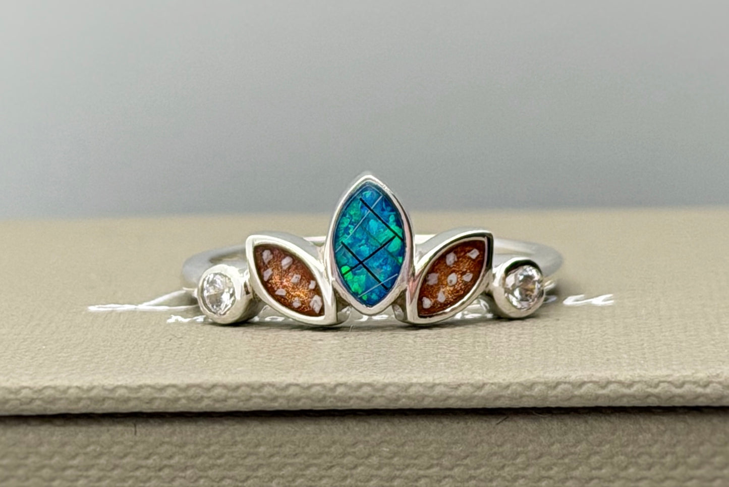925 Silver Trilogy Marquise Crystal Ring