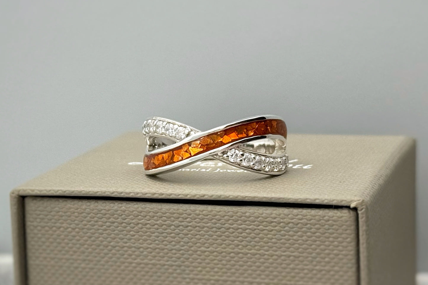 925 Silver Infinity Crystal Ring