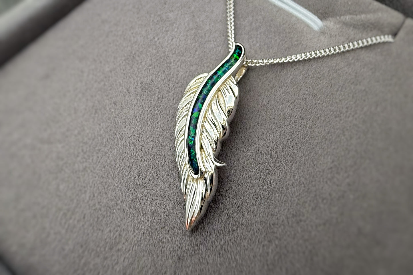 925 Silver Feather Pendant