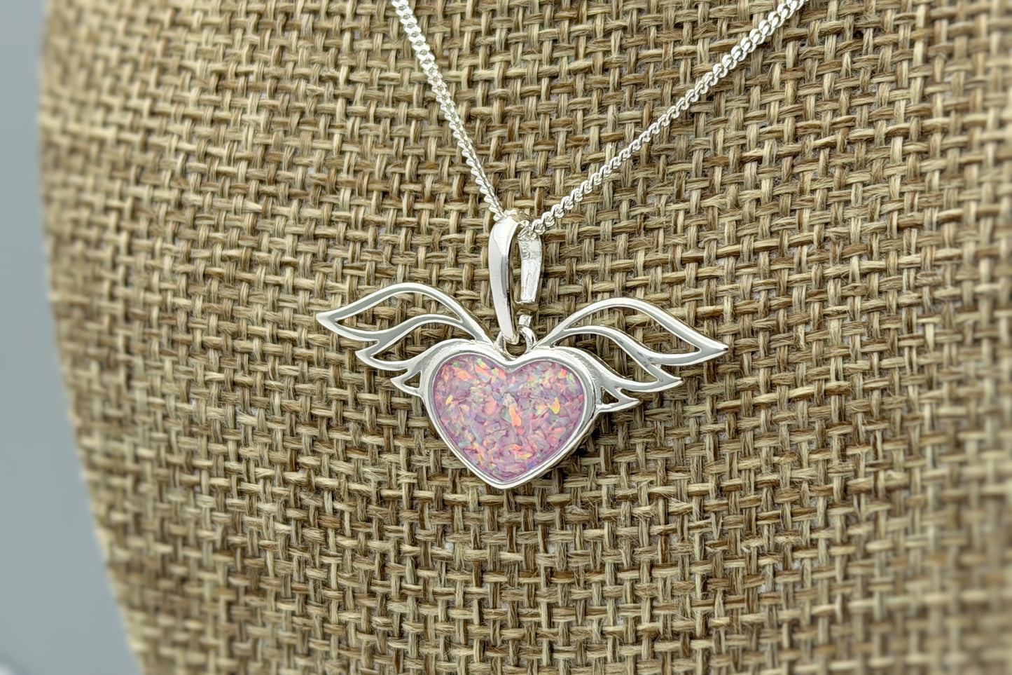 925 Silver Winged Heart Pendant