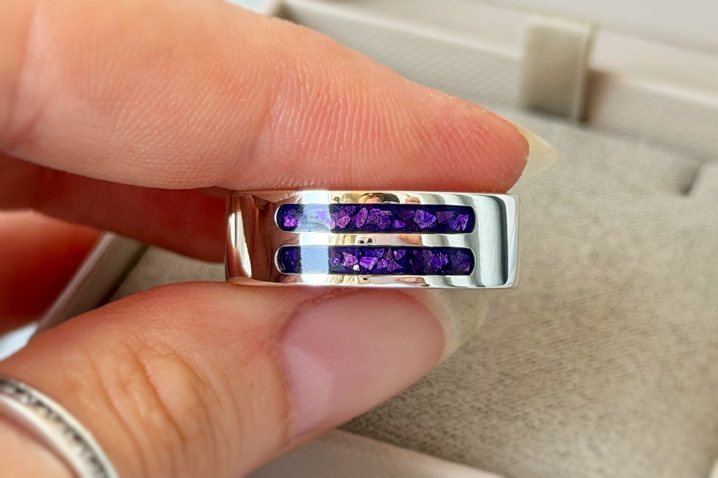 Gents Two Channel Band Ring