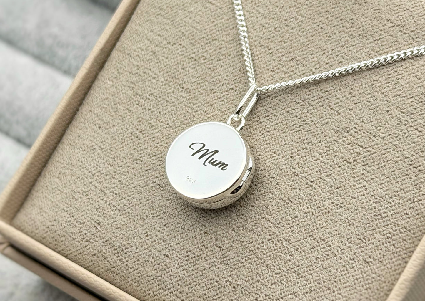 925 Silver Round Halo Locket Pendant