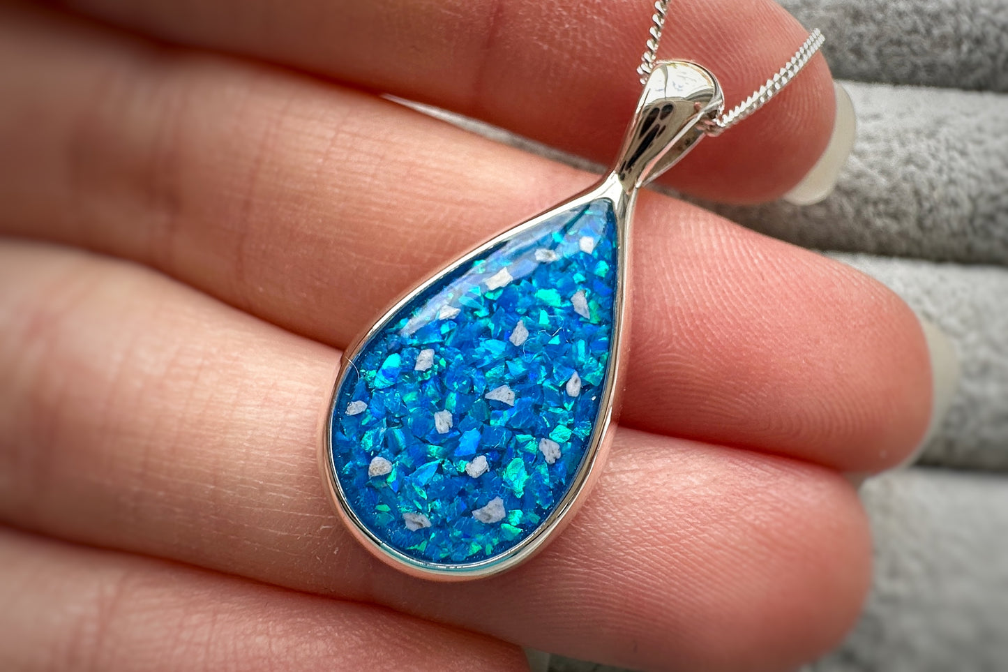 925 Silver Large Teardrop Pendant