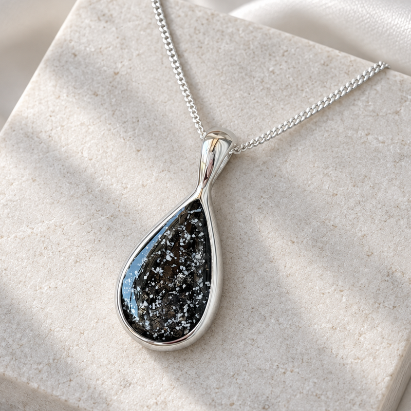 925 Silver Large Teardrop Pendant