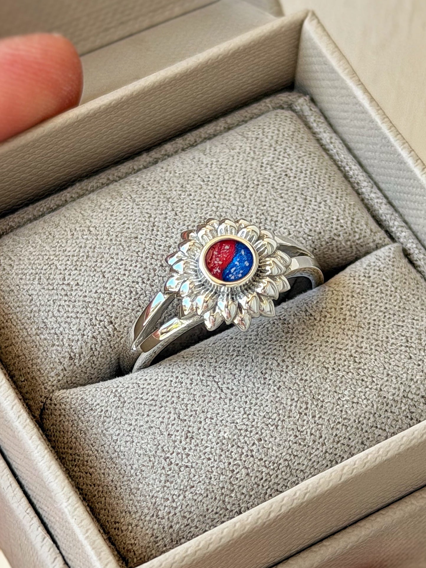 925 Silver Sunflower Ring