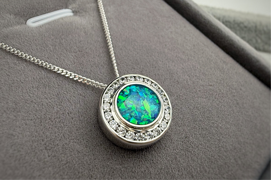 925 Silver Halo Round Floating Pendant