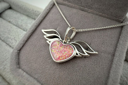 925 Silver Winged Heart Pendant