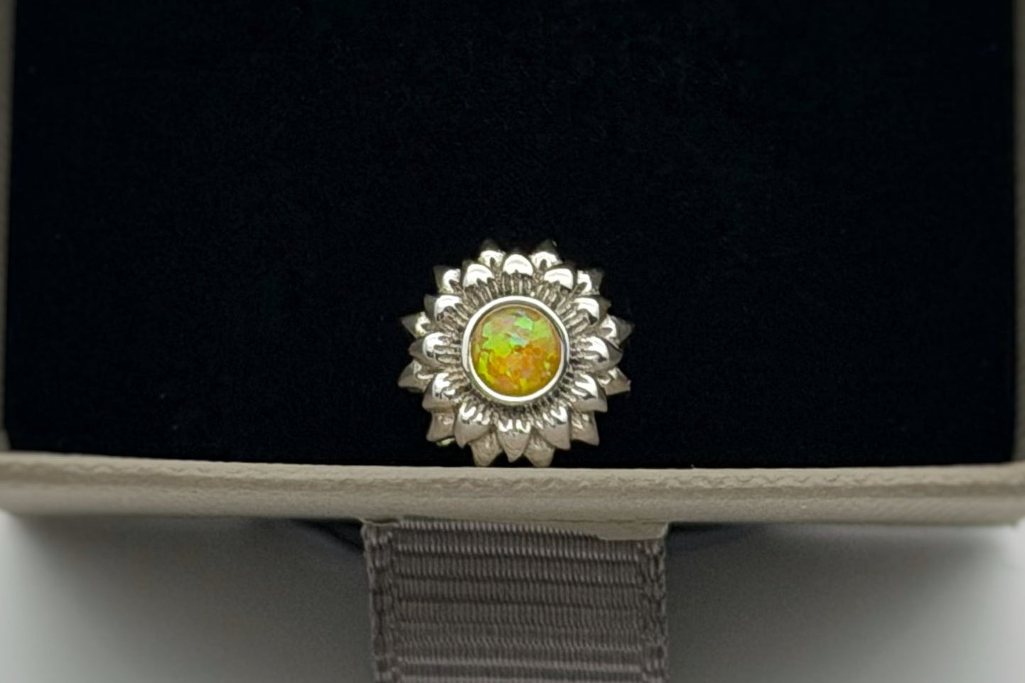 925 Silver Sunflower Charm