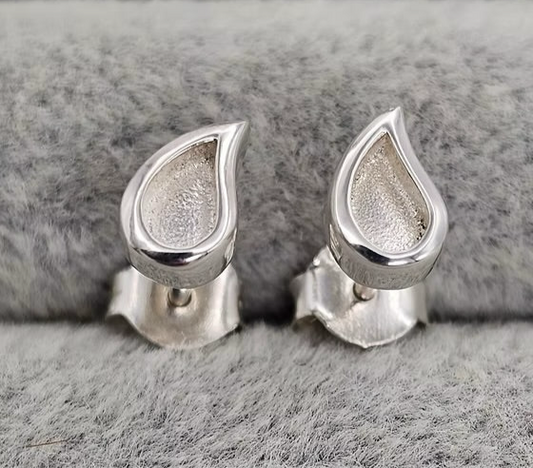 925 Silver Simple ‘Milk Drop’ Stud Earrings