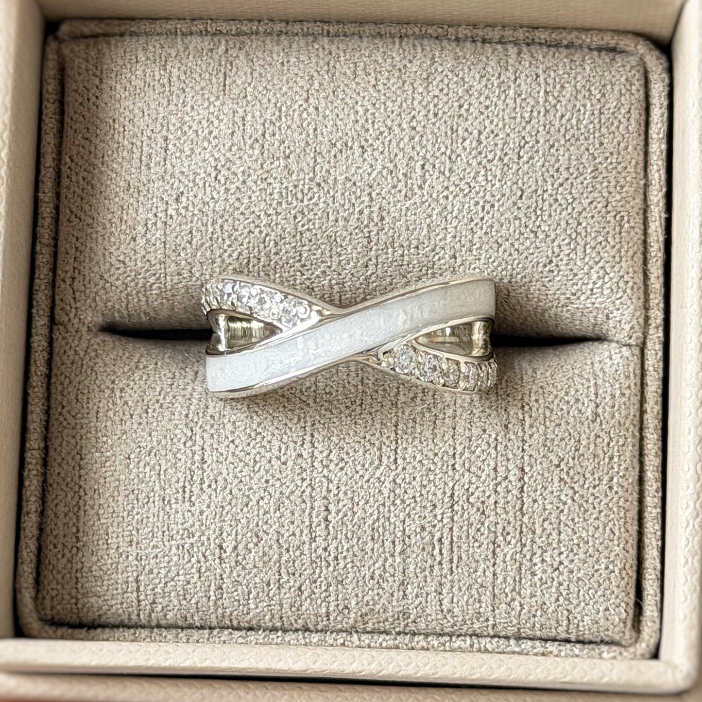925 Silver Infinity Crystal Ring