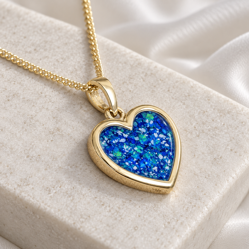 9K Gold 16mm Heart Pendant