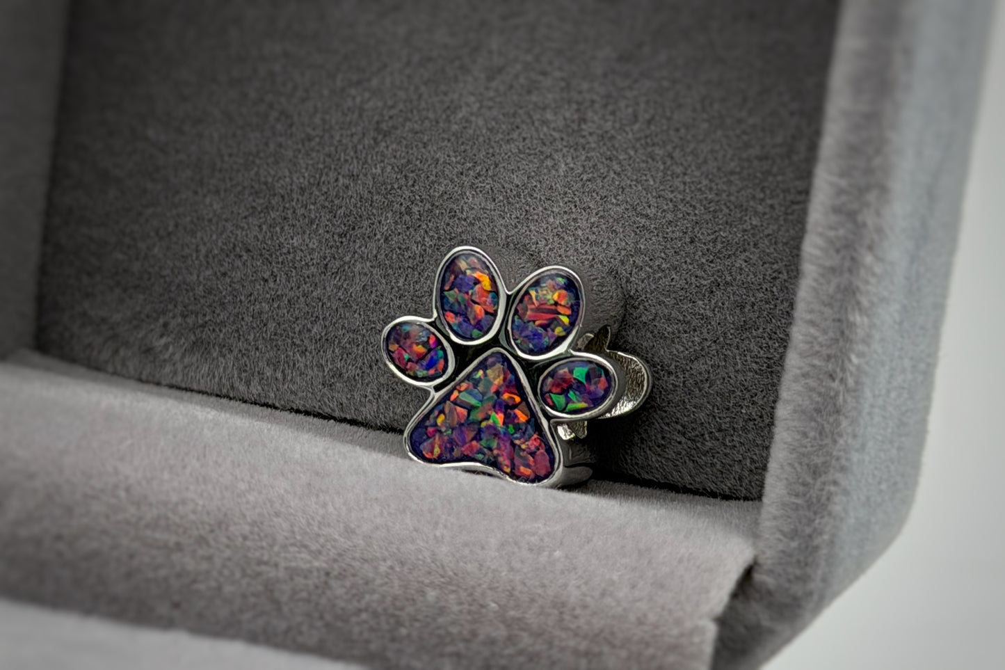 925 Silver Paw Print Charm