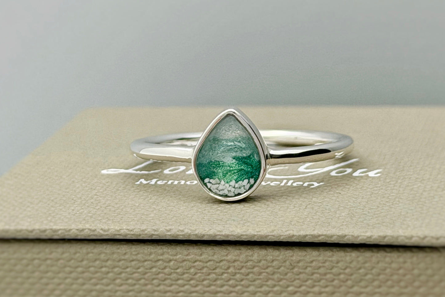 925 Silver Simple Teardrop Ring