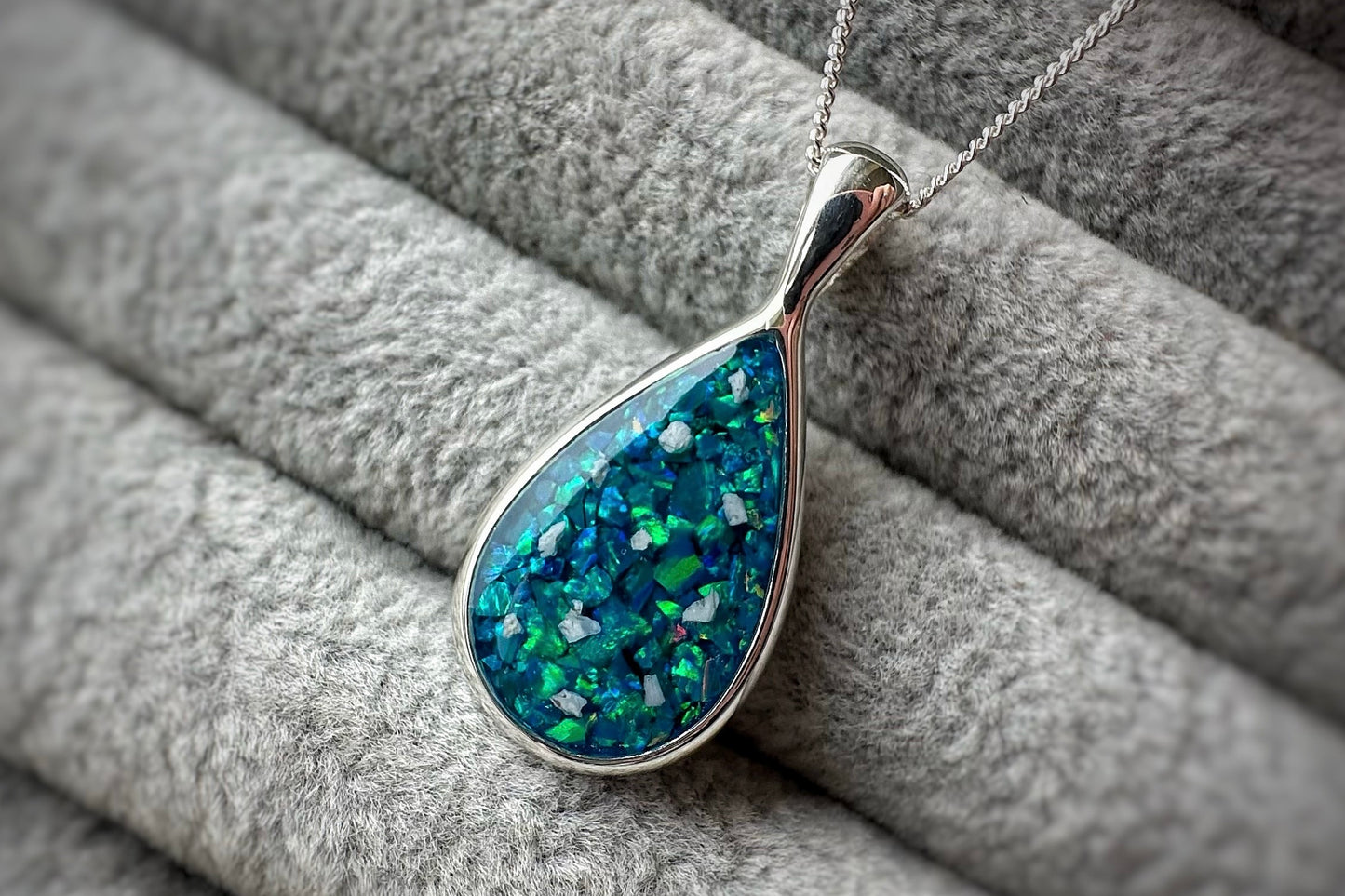 925 Silver Large Teardrop Pendant