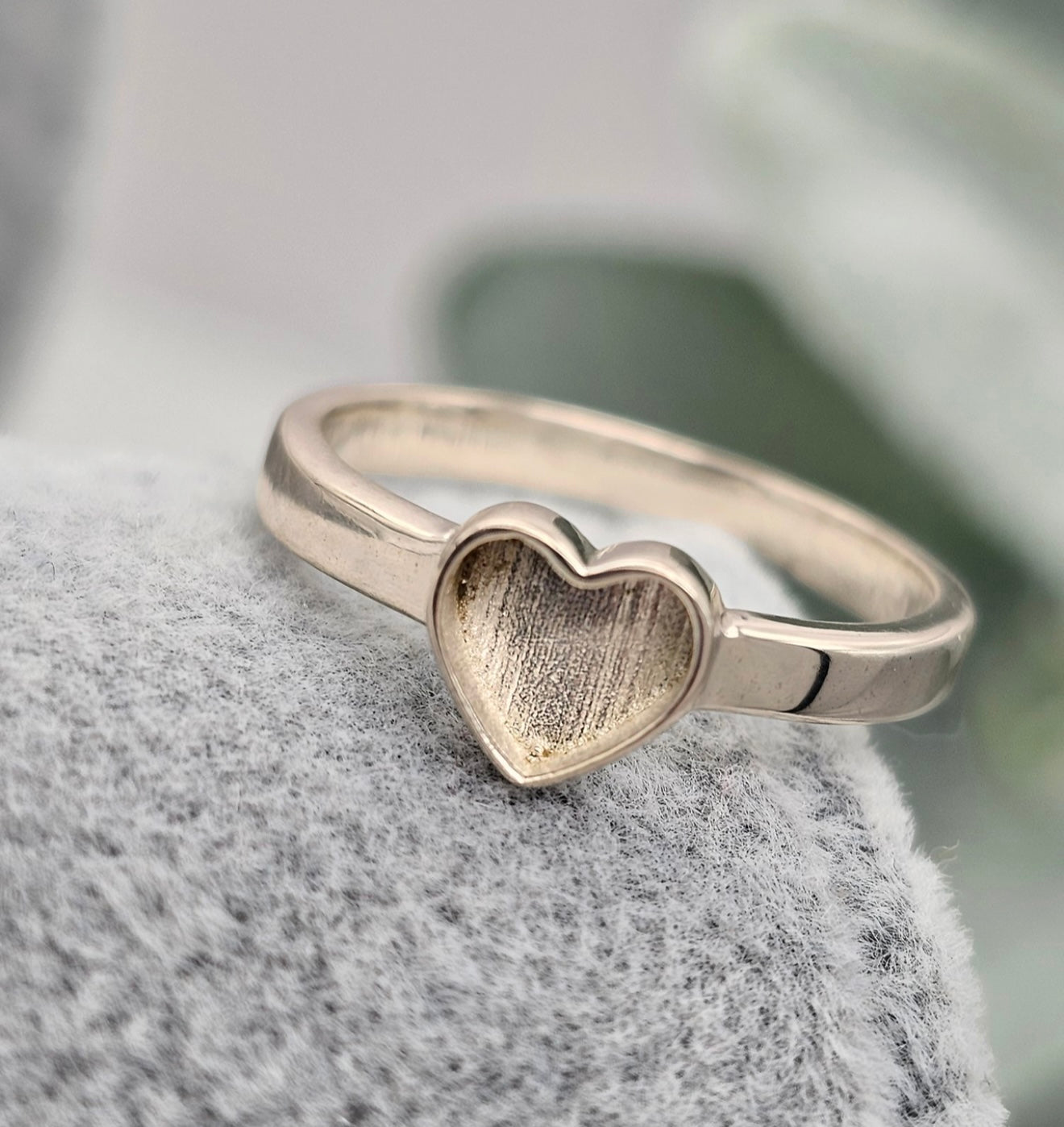 925 Silver Simple Heart Ring