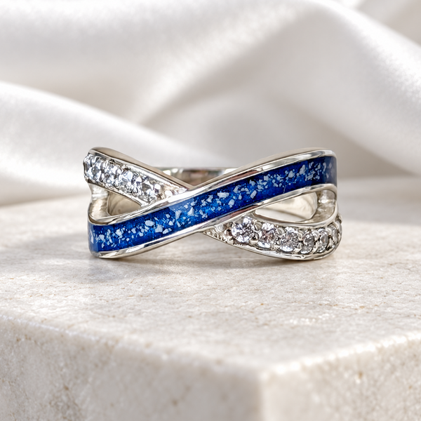 925 Silver Infinity Crystal Ring