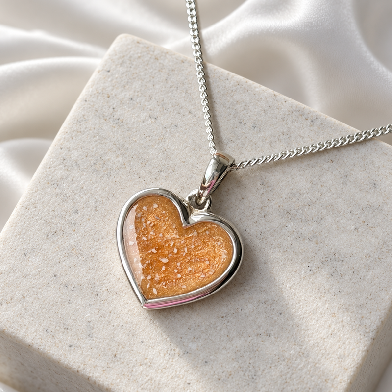 925 Silver Simple 16mm Heart Thick Trim Pendant