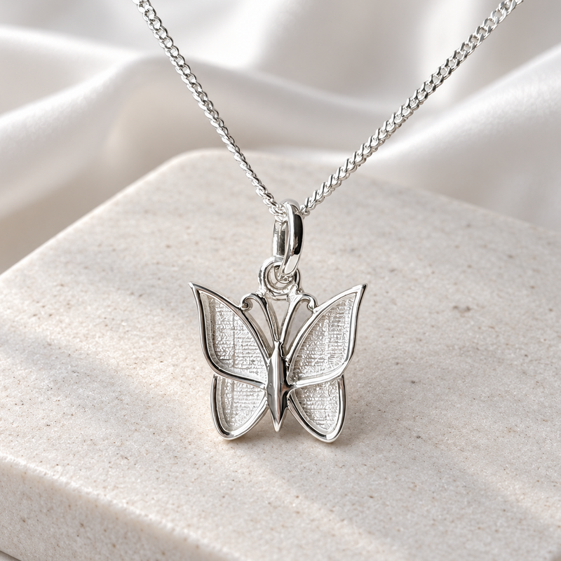 925 Silver Memorial Butterfly Pendant