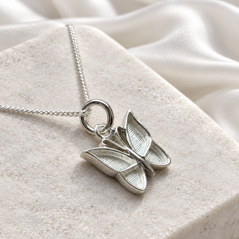 925 Silver Memorial Butterfly Pendant