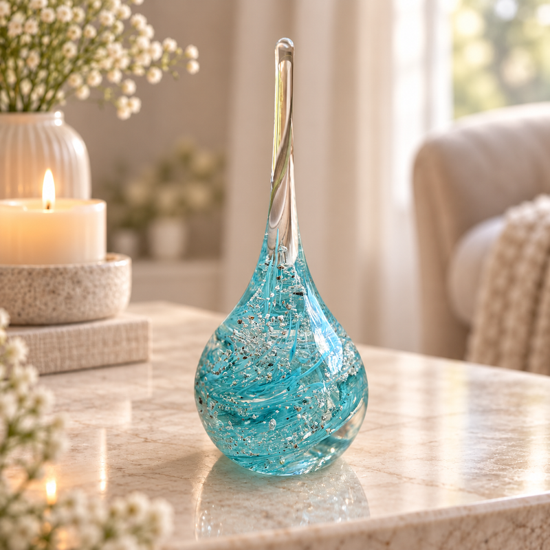 Crystal Glass Ashes Ring Stand