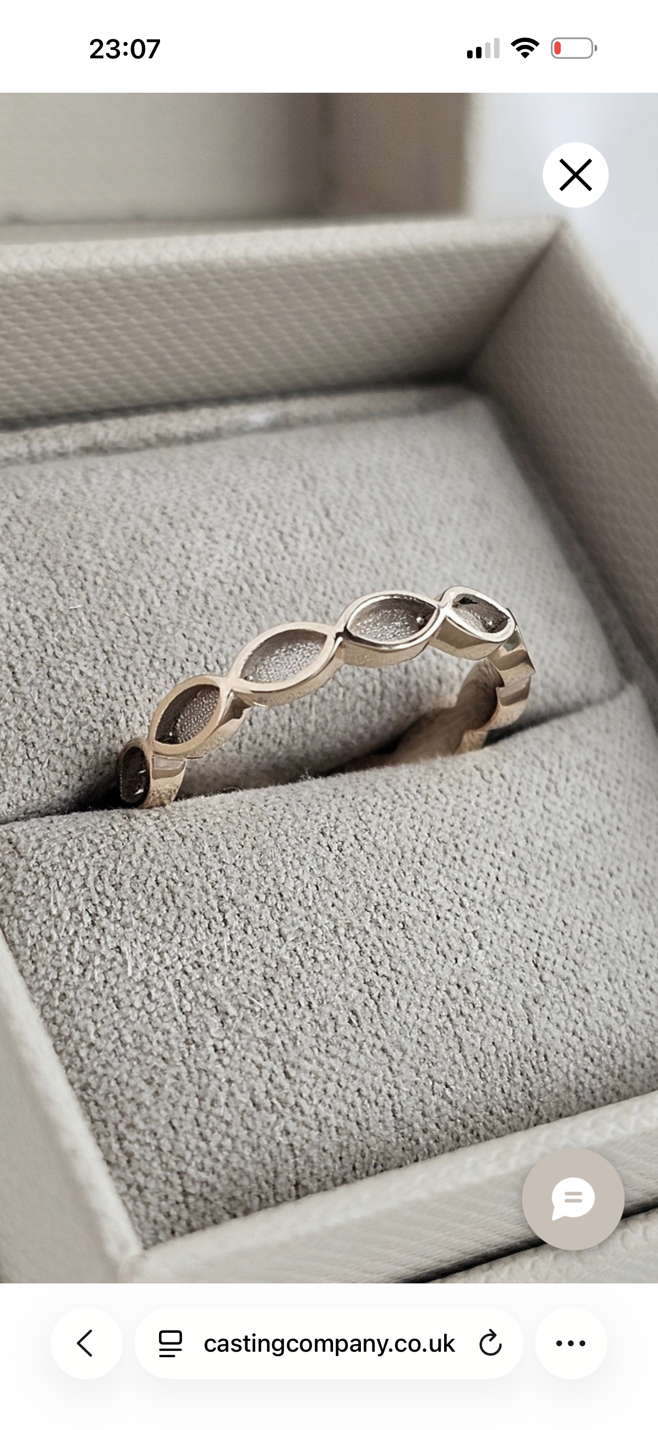 925 Silver Half Almond Band Ring