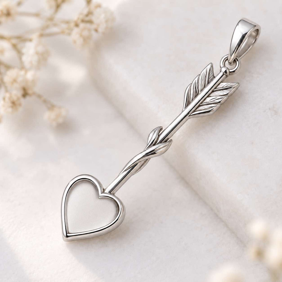 Silver Custom Arrow Pendant for Natalia Malek