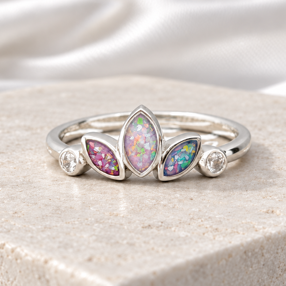 925 Silver Trilogy Marquise Crystal Ring