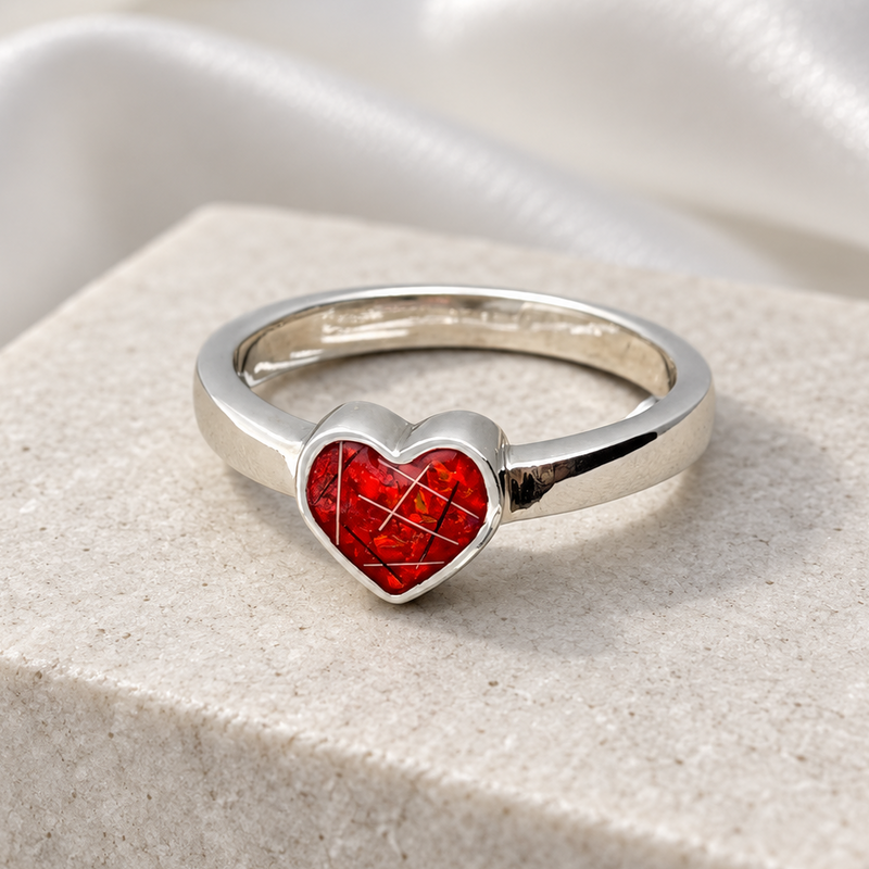 925 Silver Simple Heart Ring