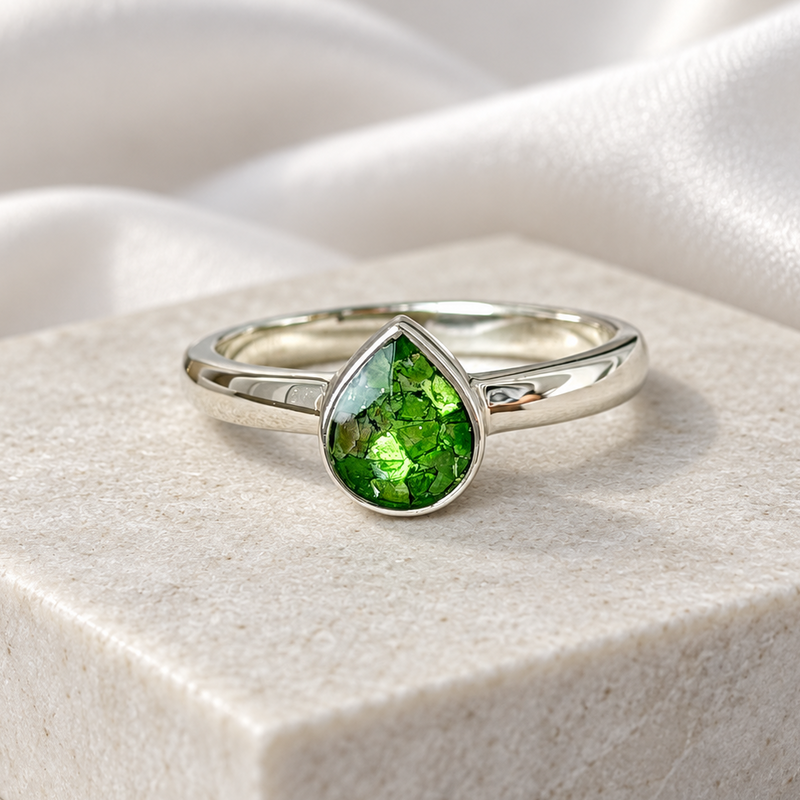 925 Silver Simple Teardrop Ring