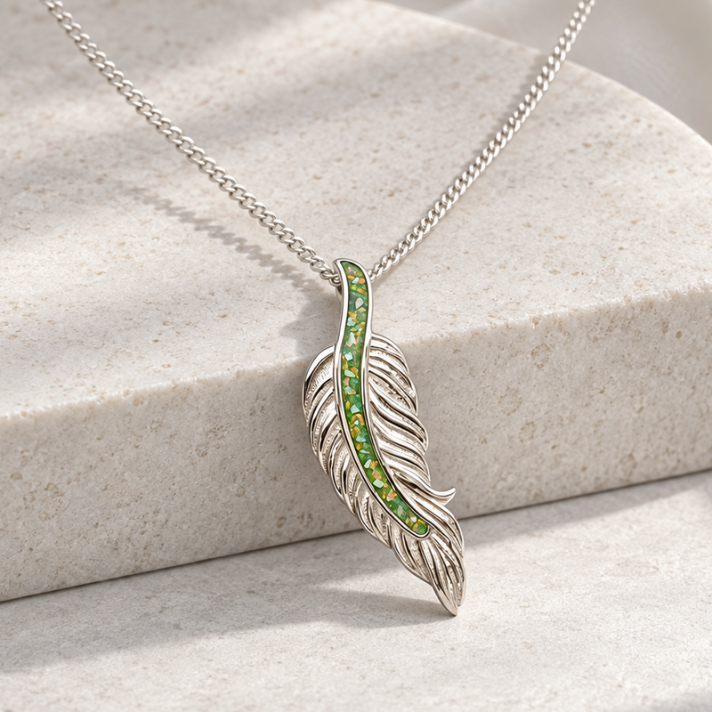 925 Silver Feather Pendant
