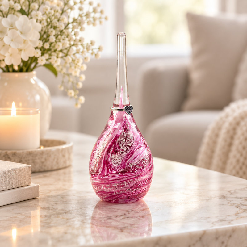 Crystal Glass Ashes Ring Stand
