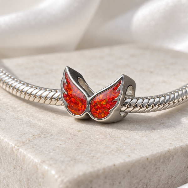 925 Silver Angel Wings Charm
