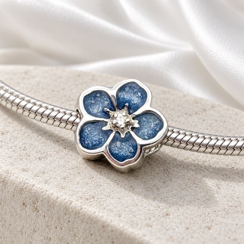 925 Silver Forget-Me-Not Charm